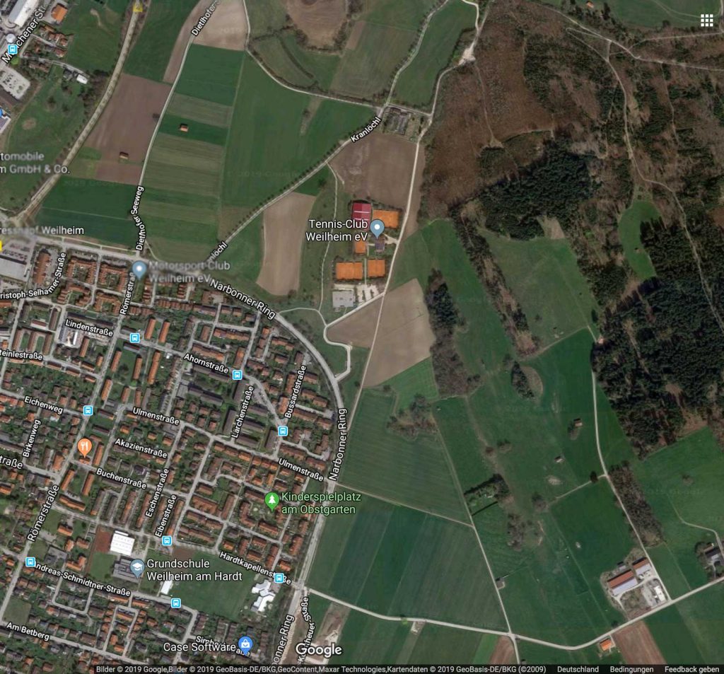 Luftbild von Weilheim (NordOst) von Google