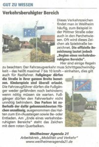 Agenda-Kolumne 'Gut zu wissen' im Weilheimer Tagblatt - Nr.1